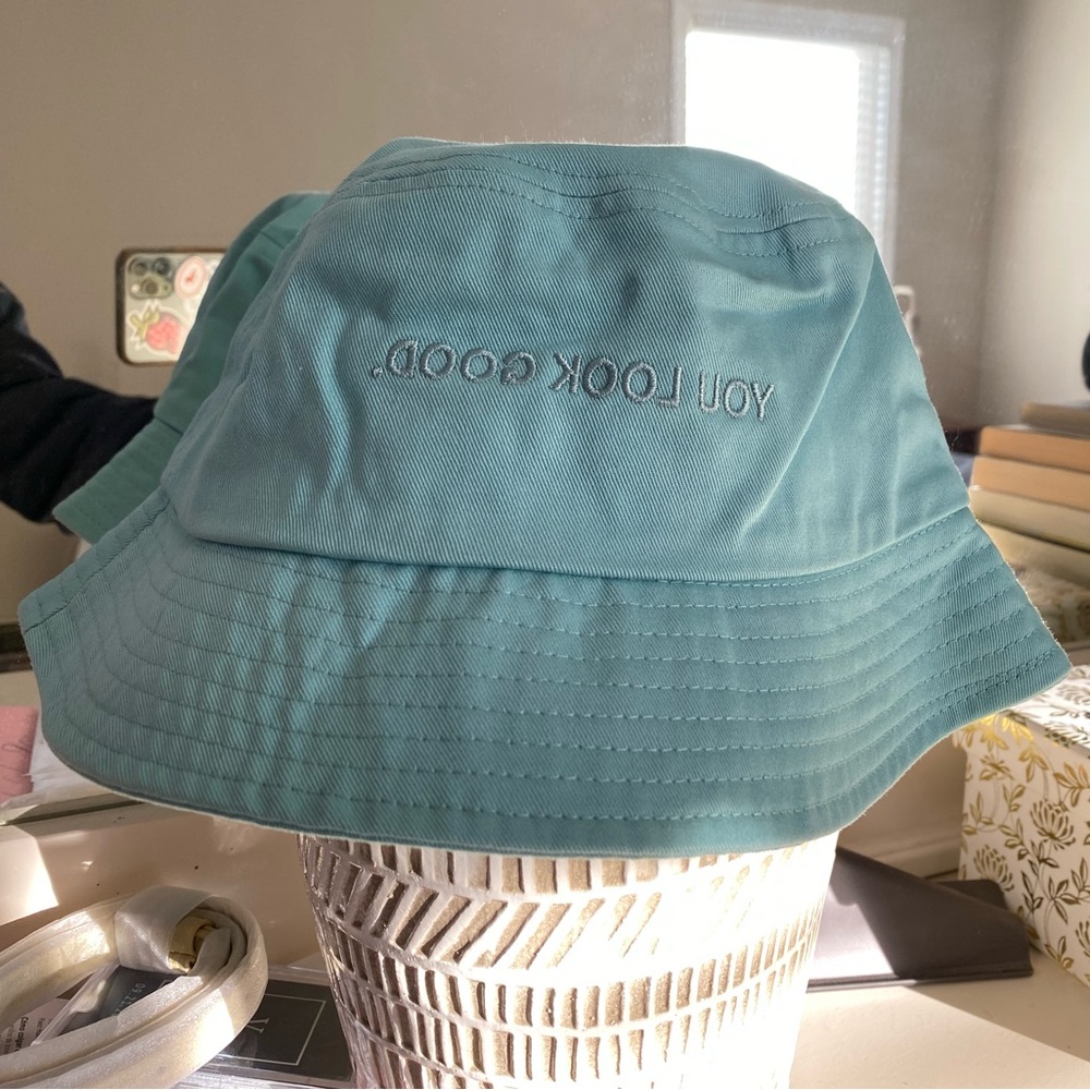 Glossier bucket hat - never worn - limited edition
